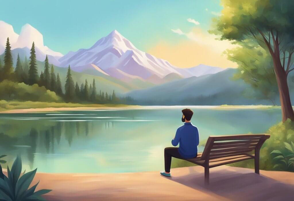 CBD for Epilepsy. A serene, peaceful setting with a person taking a dose of CBD oil to manage their epilepsy symptoms. The atmosphere is calming and hopeful, with a sense of relief and comfort