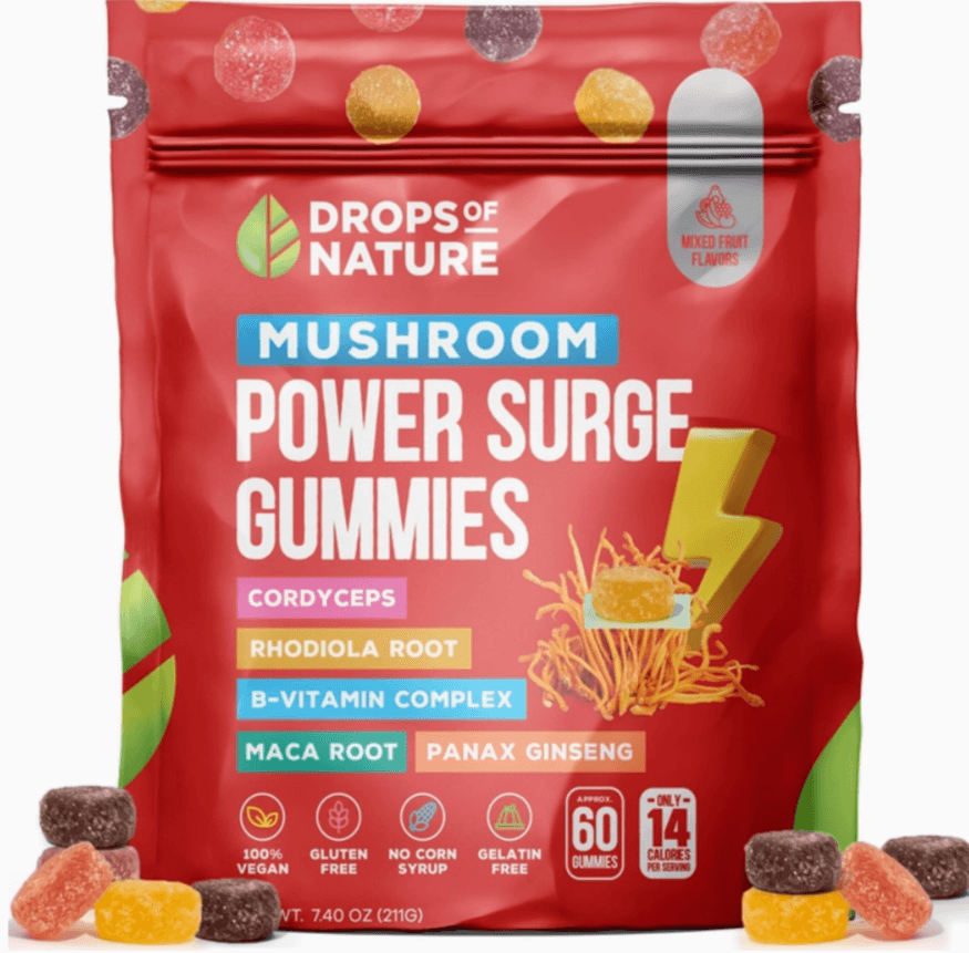 Drops of Nature Mushroom Power Surge Gummies 60ct - Image 4