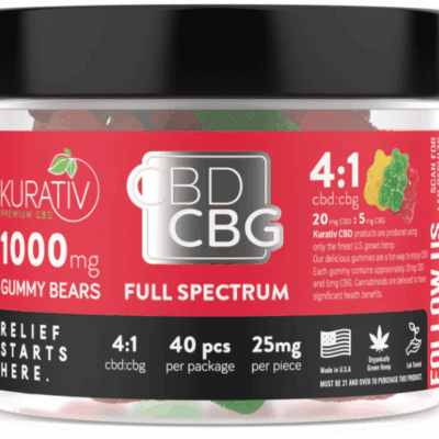Kurativ Full Spectrum CBG Gummies 1000mg 