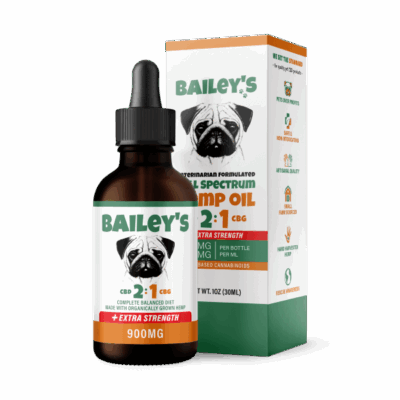 picture of Bailey's Pet bacon flavored full spectrum CBD tincture bottle